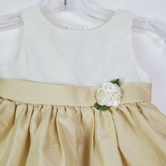 George Baby Girl's Sleeveless Tulle Easter Dress‎ 18M Tan Church Party - Picture 4 of 5